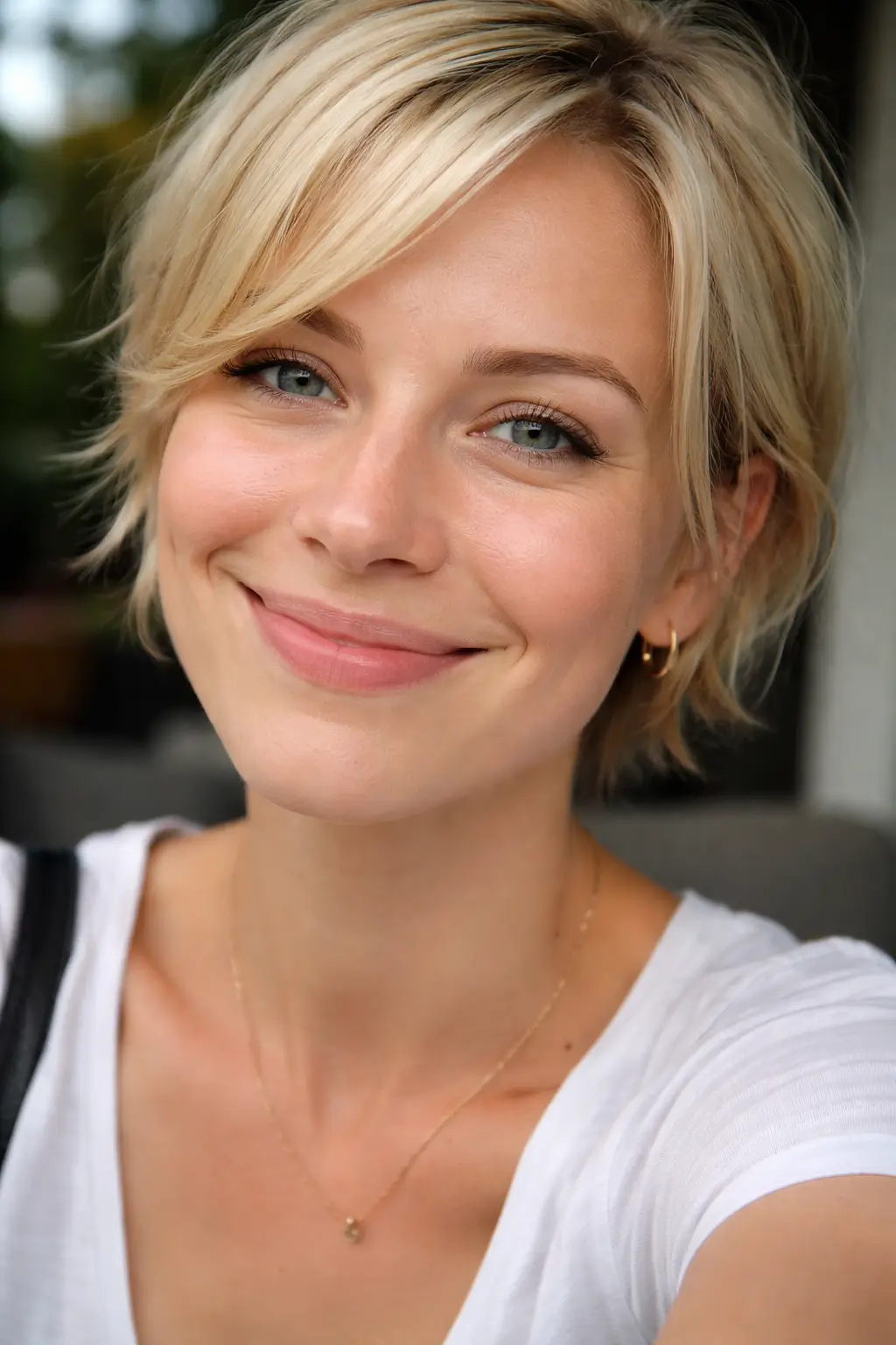 Mabel Winslow Smiling Close-Up Portrait | Natural Blonde Woman Candid Photo